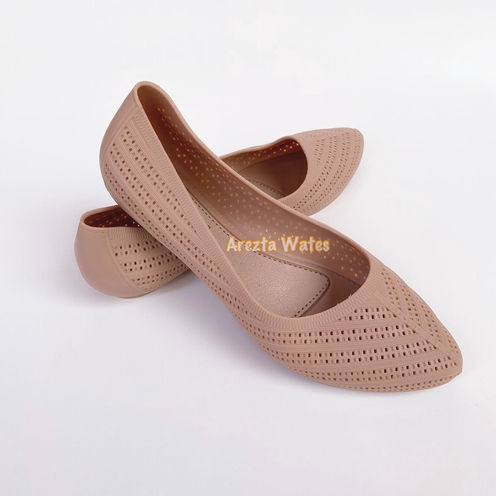 Sepatu slip on karet jelly shoes wanita balet new era LB 13018