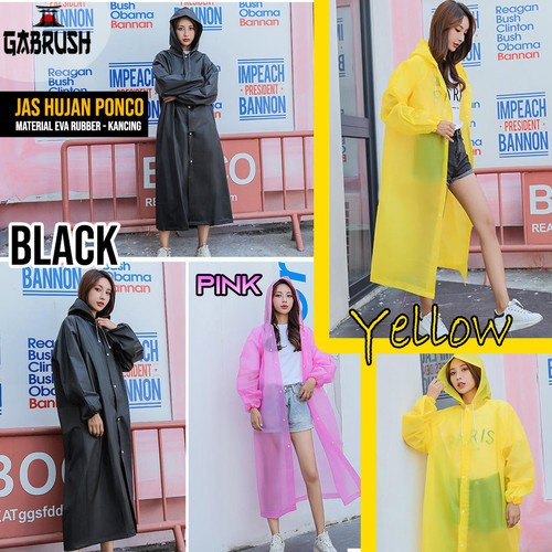 LT- Jas Hujan EVA PONCO KOREA dewasa Tebal Transparan Waterproof Raincoat