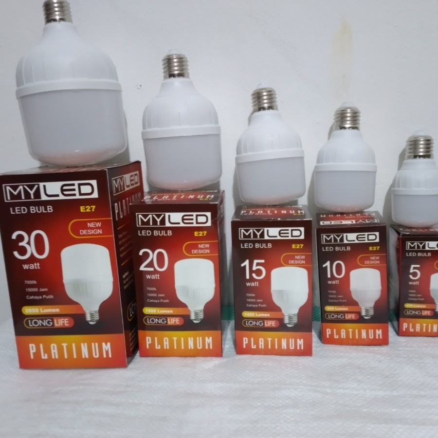 MYLED / GOZILA Led 5w 10w 15w 20w 30w / 5Watt 10Watt 15Watt 20Watt 30Watt Lampu Bohlam Capsule day light putih