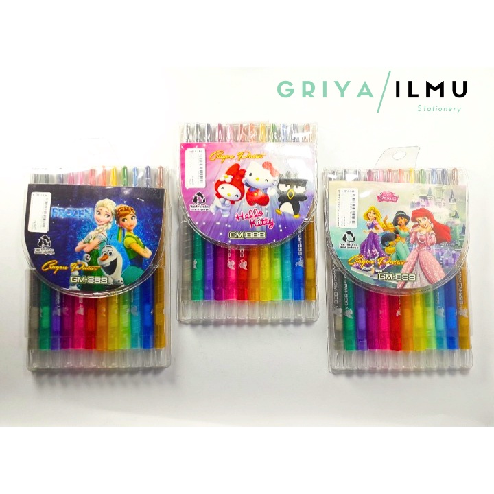 

Krayon Putar/Rolling Crayon/Twist Crayon 12 Colors GM-888 (026007)