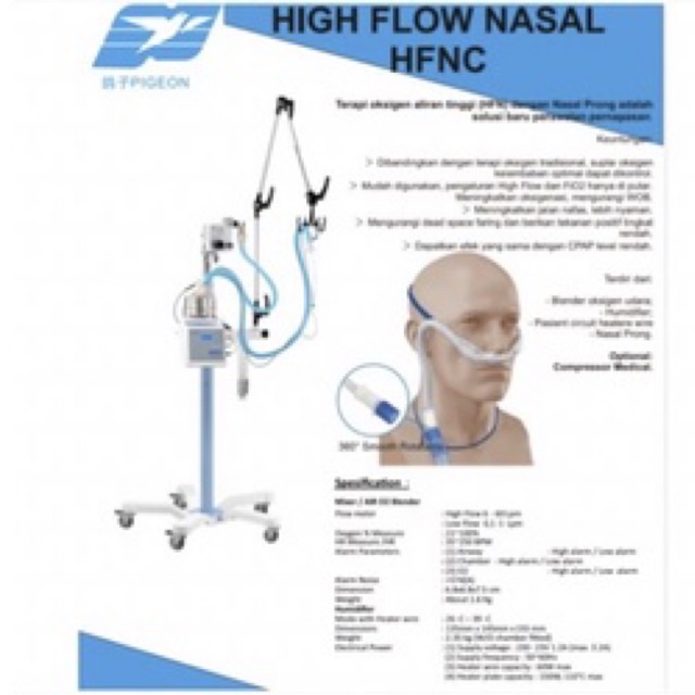 HIGH FLOW NASAL CANULA PIGEON PN-3000 / HFNC PIGEON