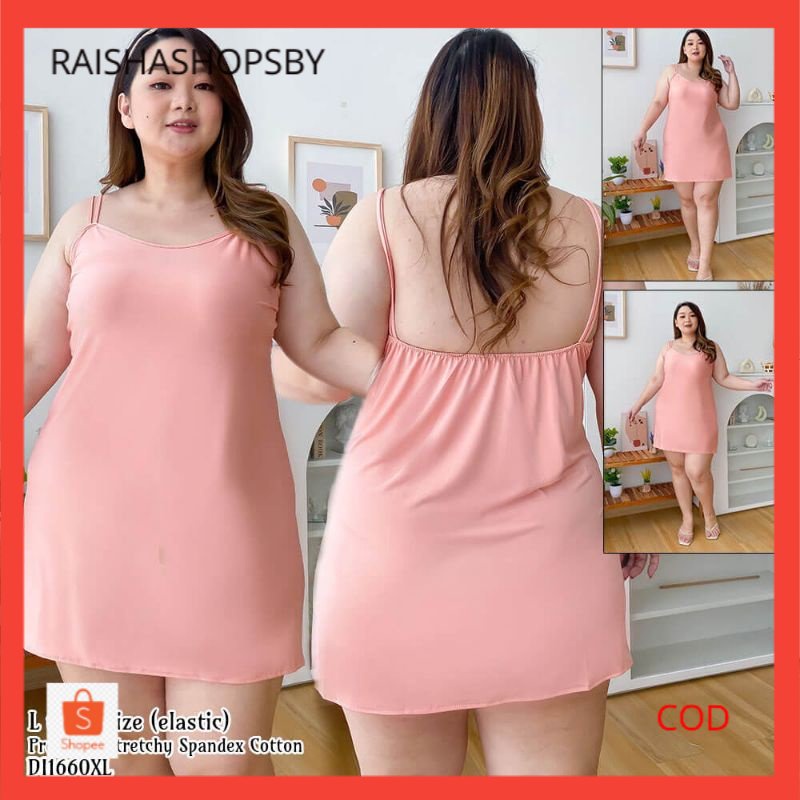 Terbaru Daster wanita sexy baju tidur spandek melar stretch big size bigsize jumbo 1660CDR_XL