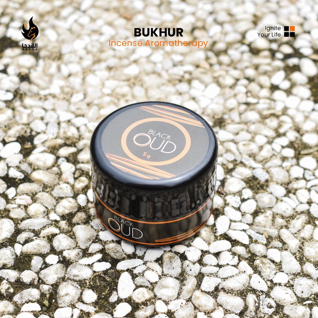 Bukhur Buhur Dupa Serbuk Bubuk QODHA Aroma BLACK OUD 5 Gram 5gr