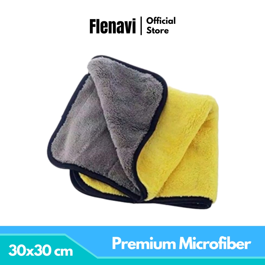 Kain Lap Microfiber 30x30cm Premium Shoe Towel - FLENAVI