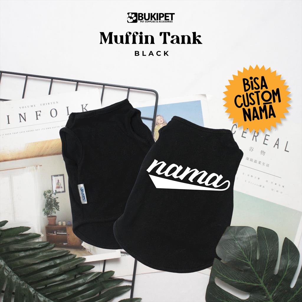 Kucing Lucu Baju Kucing Model Tank Top Hitam Pakaian Hewan Peliharaan Nyaman Cewek Cowok Jantan Beti