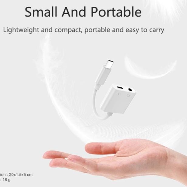 YUU SPLITTER TYPE-C TO TYPE-C & AUDIO JACK SUPPORT MIC