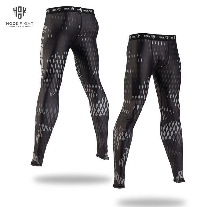 Legging MMA BJJ Compression Pants Fight Spats Hook Camo Cage