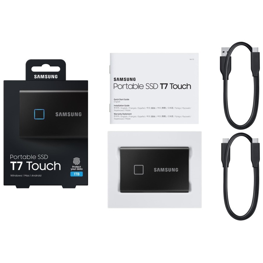 Samsung T7 Portable Touch 2TB USB 3.2 External SSD