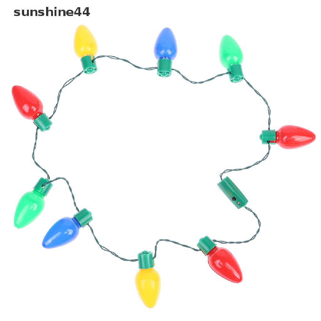 Sunshine Kalung Dengan Liontin Bola Lampu LED Untuk Natal