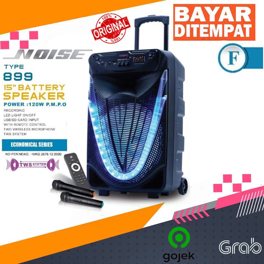 SPEAKER AKTIF 12 INCH NOISE 899 FI BLUETOOTH TROLLEY PORTABLE SPEAKER/SPEAKER BLUETOOTH/SPEAKER SUPE