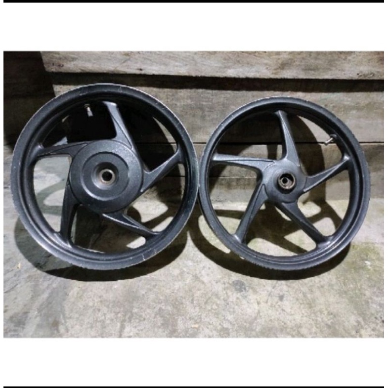 VELG PELEK DEPAN BELAKANG 1 SET HONDA BEAT KARBU BEAT FI SCOOPY KARBU VARIO KARBU 110 OLD (ORIGINAL)