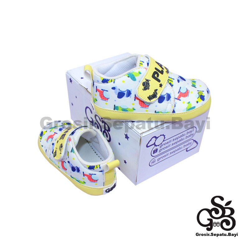 Sepatu Bayi - Baby Shoes - Prewalker  | 2-12 bulan | PLANE pesawat KUNING ringan &amp; fleksibel