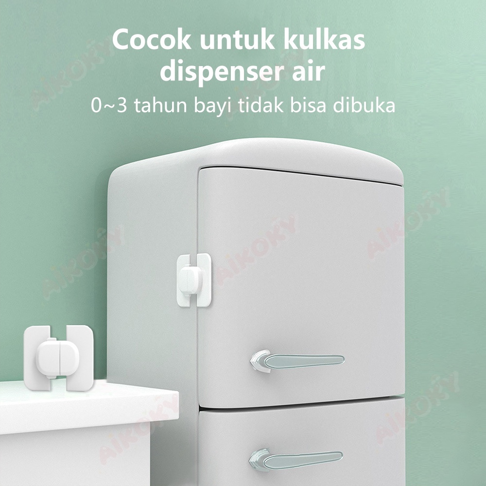 Aikoky Kunci Kulkas Pengaman Anak/Safety lock pintu kulkas/Kunci Lemari