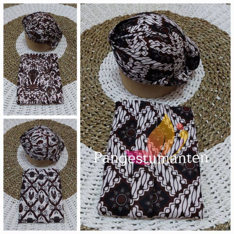 [SB19] Set Jarik Instan Sudah Jadi + Blangkon Jogja _Motif Senada
