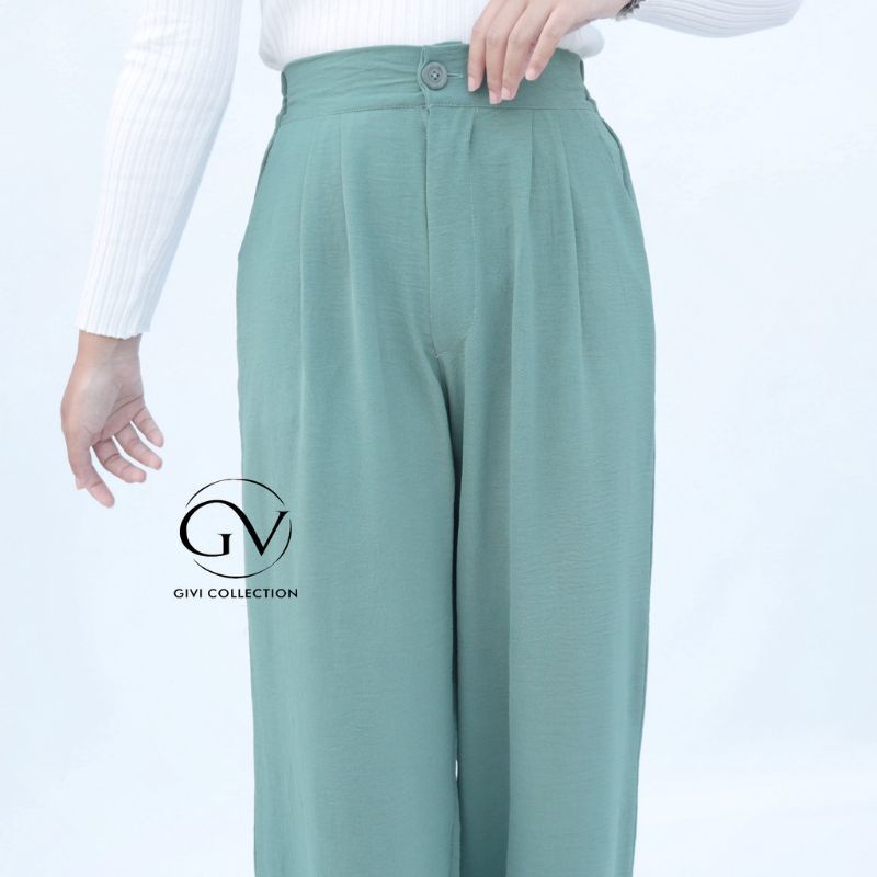 CELANA KULOT KRINKLE HIGHWAIST WANITA/CELANA WANITA LOOSE CULLOTE