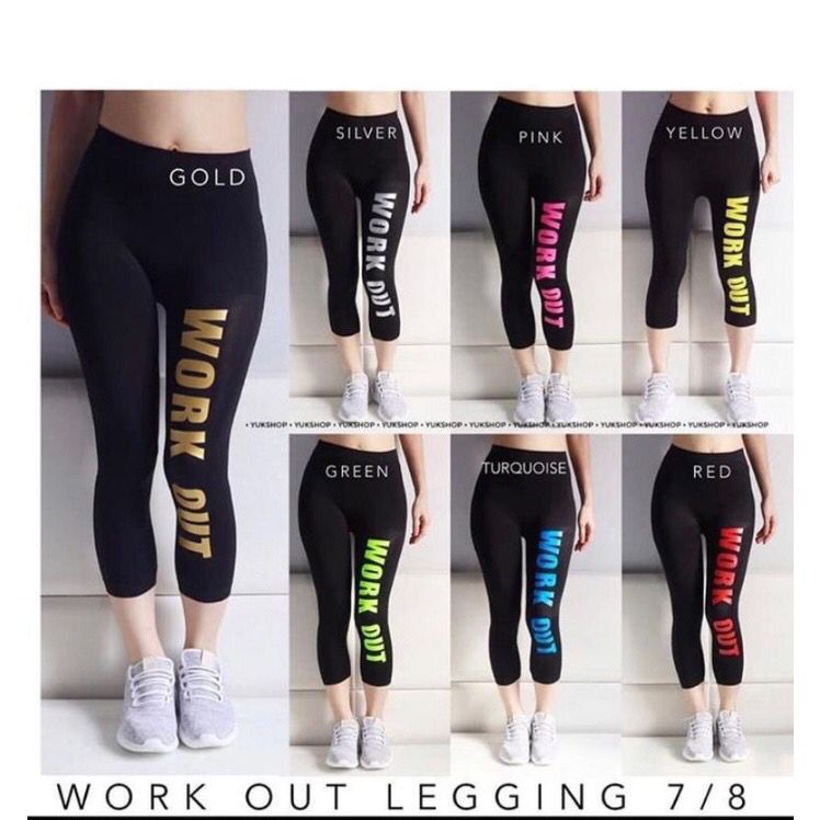 LEGGING PENDEK WORK OUT HIGHWAIST IMPORT / LEGING ZUMBA / LEJING TRAINING WANITA