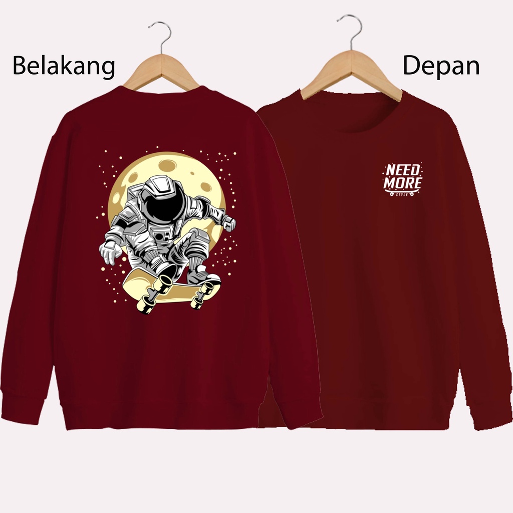 SWEATER UNISEX DB ASTRO SKEATBOARD PRIA DAN WANITA  SWEATER JUMBO