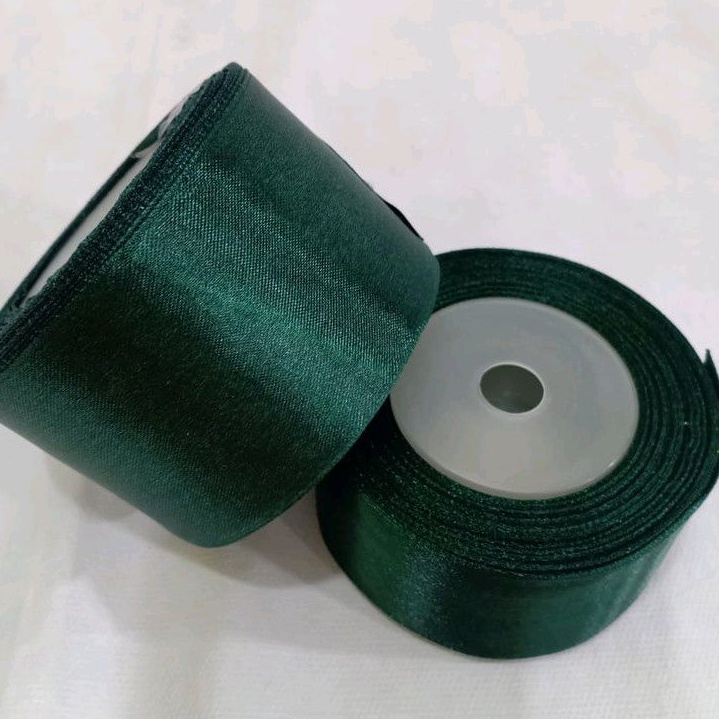 

Pita satin hijau botol 1.5 inch / 4 cm 5cm Per roll