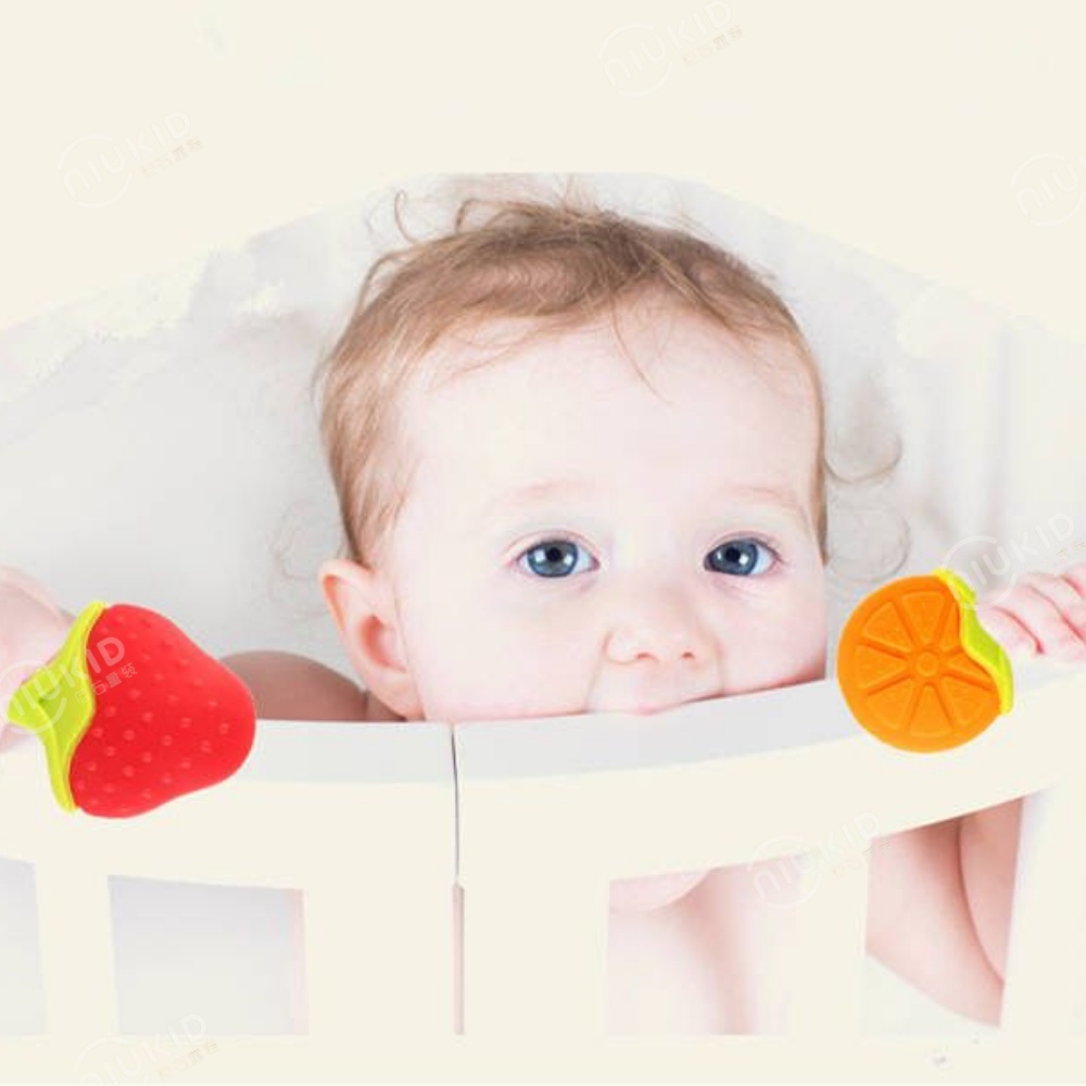 NIUKID TEETHER BAHAN SILIKON GIGITAN BAYI TEETHER GIGITAN BENTUK BUAH MAINAN GIGITAN BAYI BPA FREE