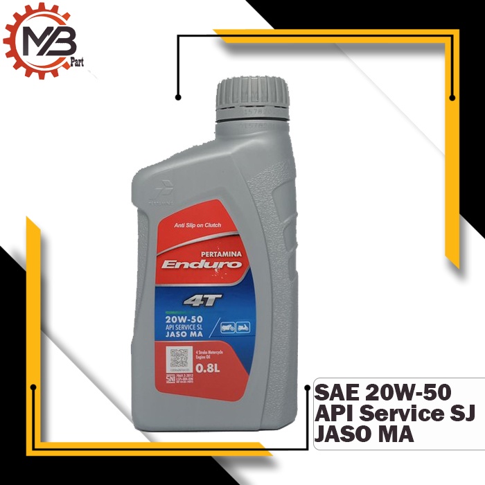 Oli Enduro 4T Motor Mesin Bebek 20W-50 800ml 0,8L
