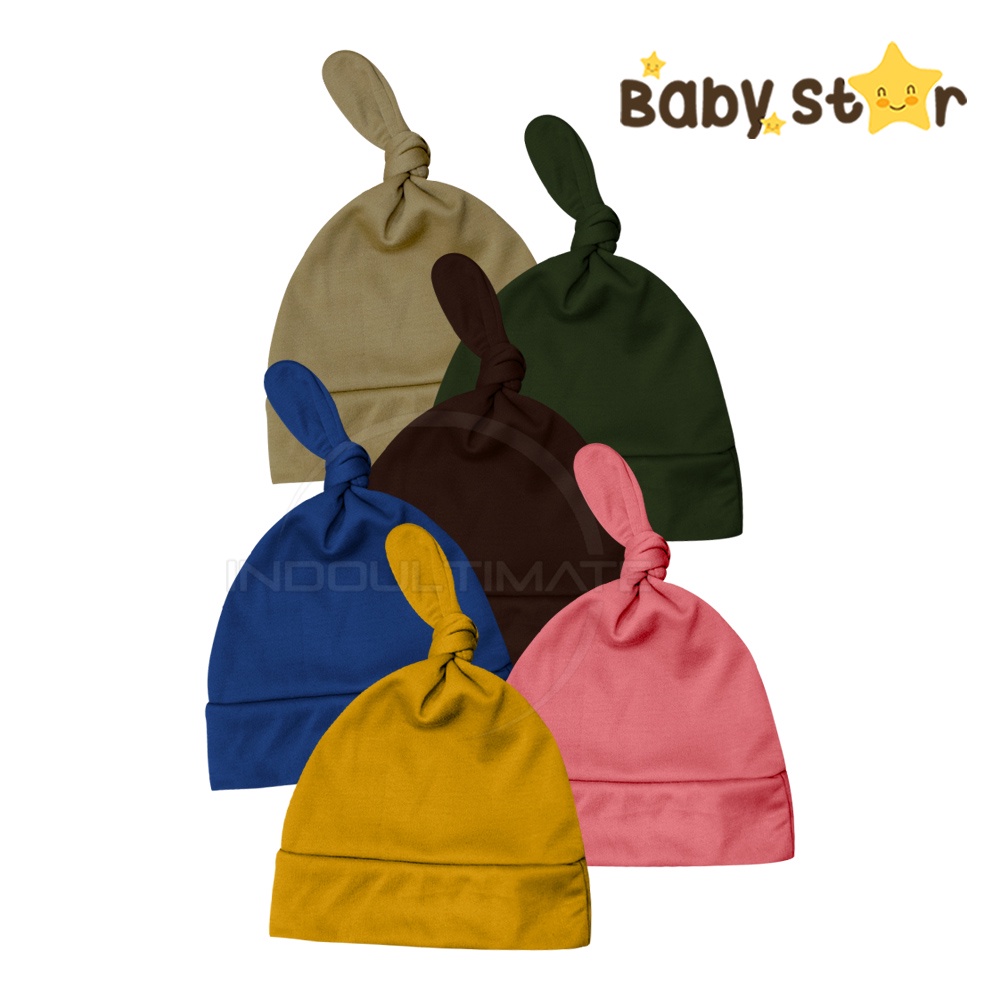 Topi Kupluk Bayi (0-12 Bulan) Baby Hat Newborn Pelindung Kepala Bayi Perlengkapan Bayi BHS-1