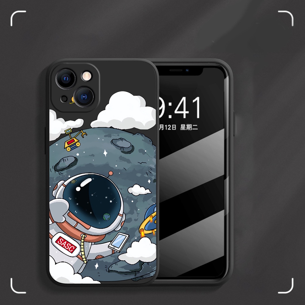 UFO ASTRONOUT CASE FOR OPPO A5S A7 A11K A12 A54 A53 A17 A17K A57 a77s A15 A15S A16 A3S A5 A9 2020 A55 A76 A96 A52 A33 A92 A74 4G A95 5G RENO 6 7z 7 5G