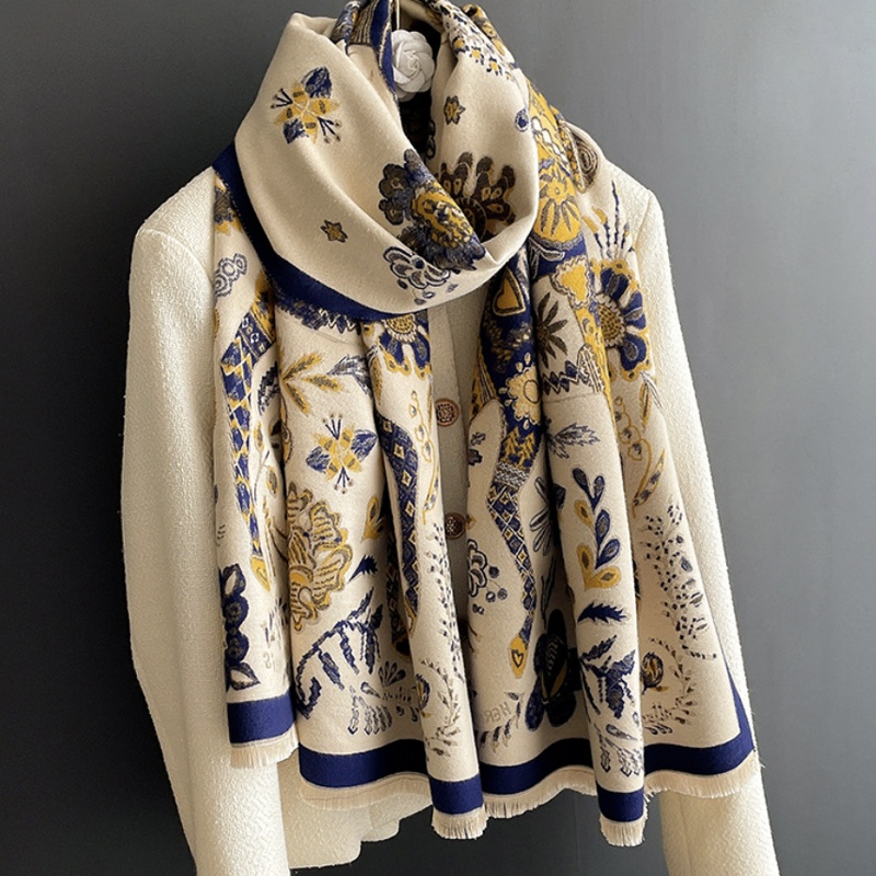 Syal &quot;Vegara&quot; 65 x 185 Motif Polos Anggun motif kuda yang mewah Bahan High Grade Cashmere Immitation