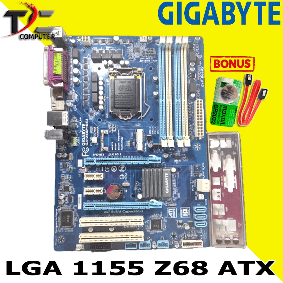 Mainboard Intel LGA 1155 Z68 ATX GIGABYTE/ASUS