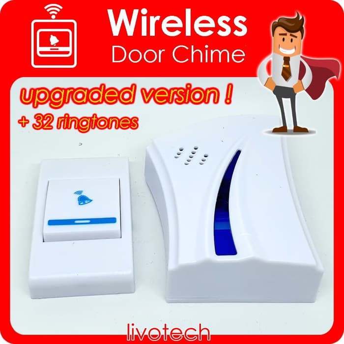 SM- Bel Pintu Rumah Tanpa Kabel V-ZORR 32 Musik - Wireless Door Chime Bell