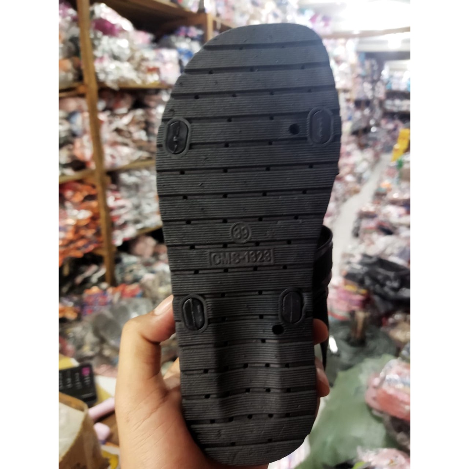 sandal jelly ban dua tali belakang 1323-3 sandal wanita trendy sandal wanita import