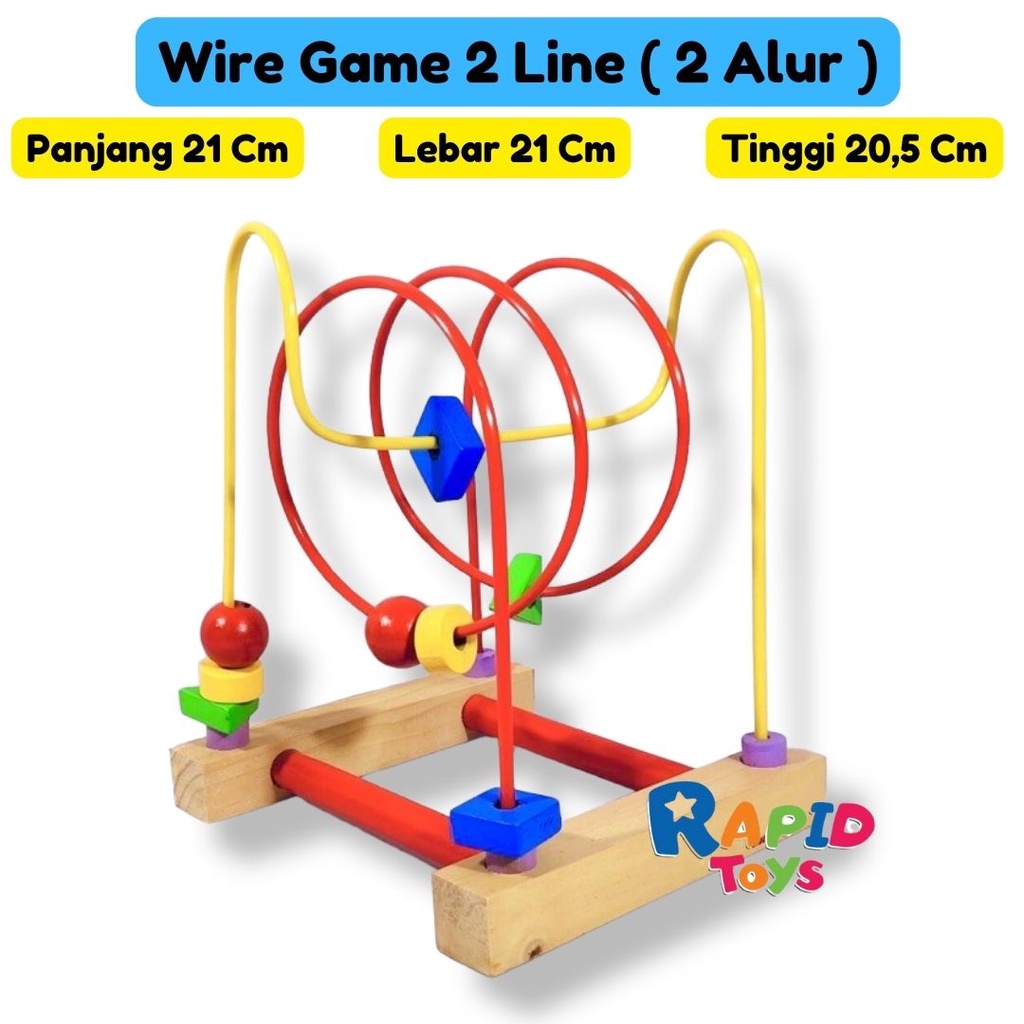 Wiregame 2 Line / 2 Alur Mainan Edukasi Anak