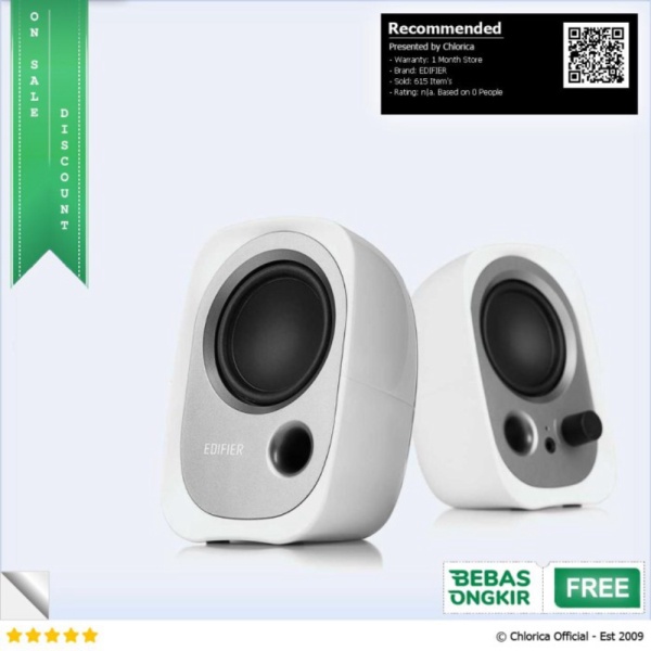 Jual Edifier USB Powered 2.0 Speaker Set - R12U - Putih EDIFIER Diskon