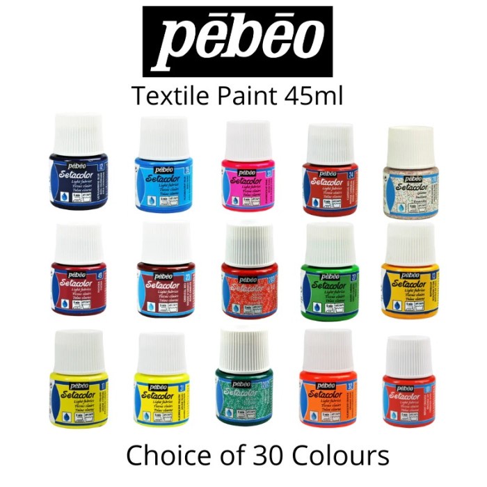 Pebeo Setacolor Light Fabric Paint Color Cat Warna Kain DIY