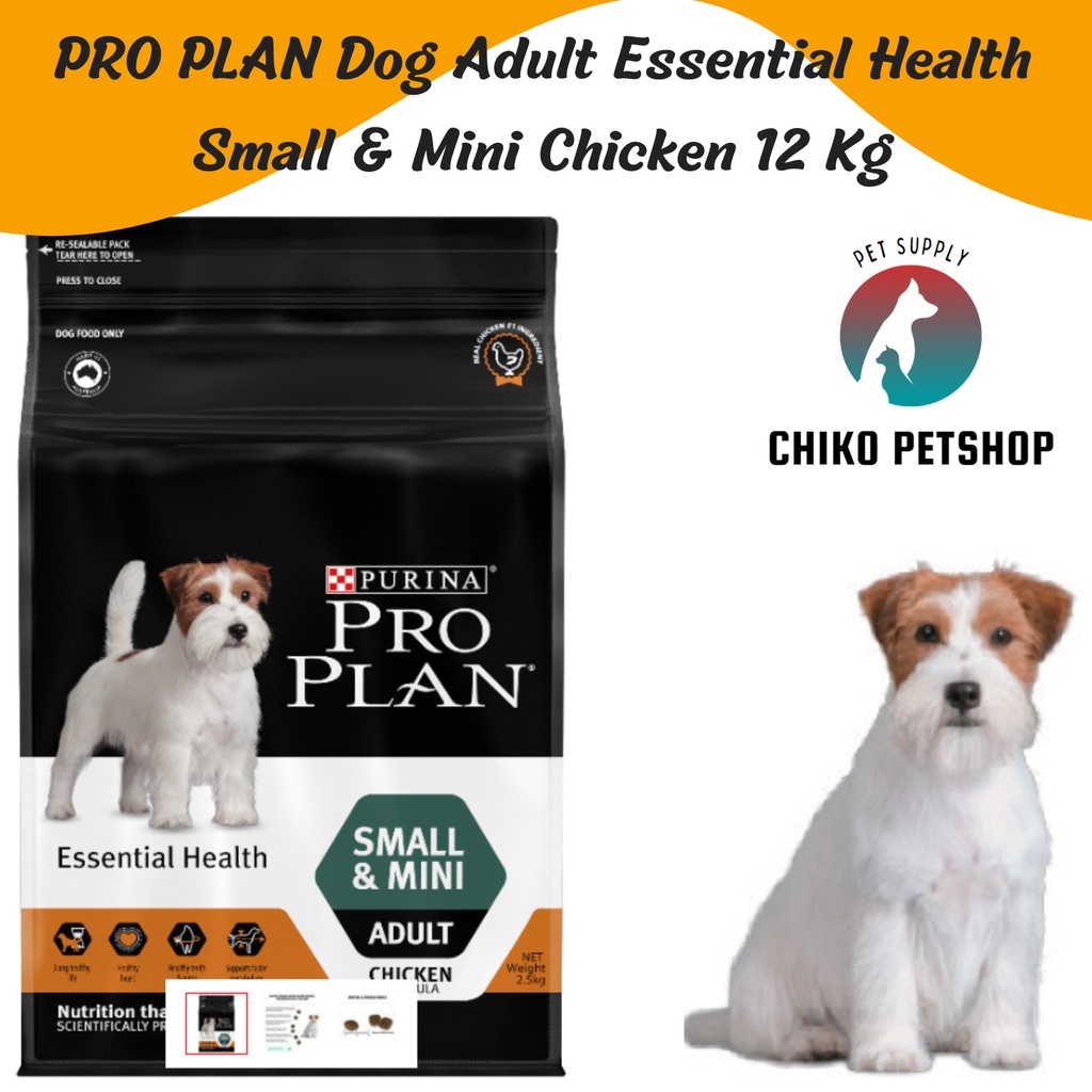 PRO PLAN Dog Adult Essential Health Small &amp; Mini Chicken 12 Kg - Grab