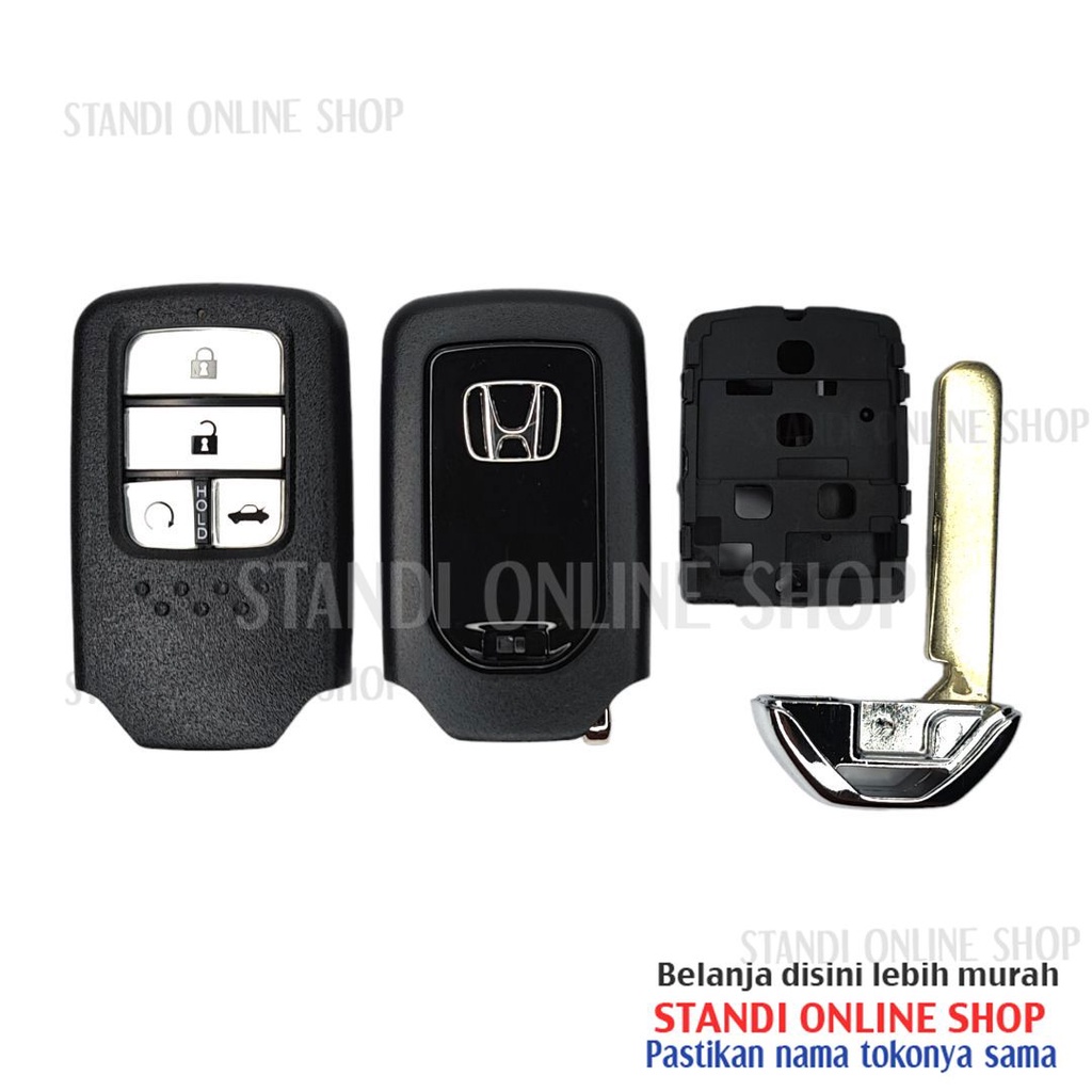 Cassing Remote Case Smartkey Rumah Kunci Honda Civic Turbo Accord 4 Tombol