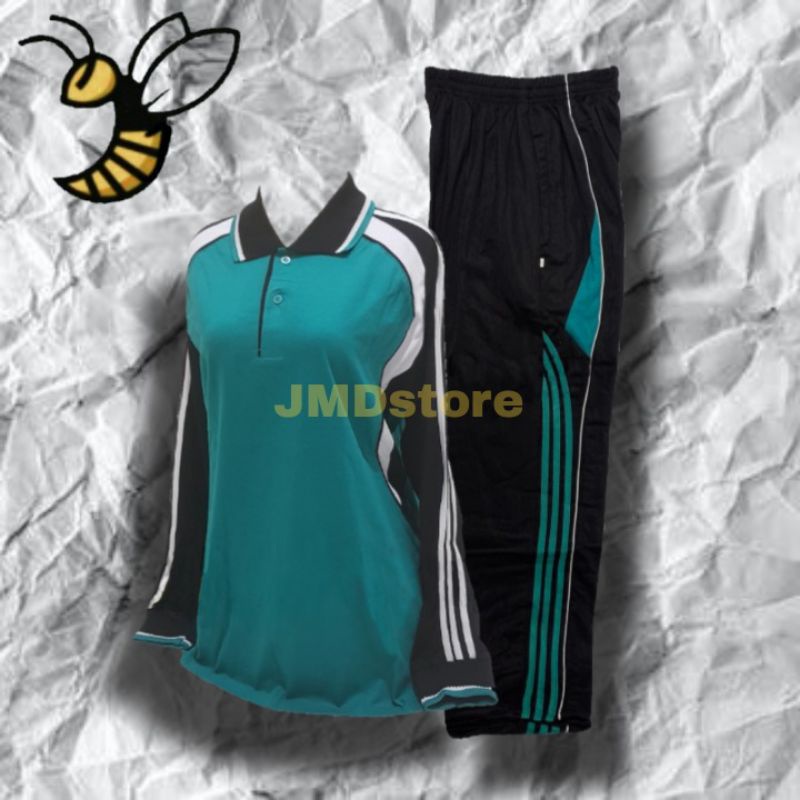 Setelan Kaos Training Ibu Ibu Muslimah / stelan seragam baju olahraga celana trening / Pakaian Baju 