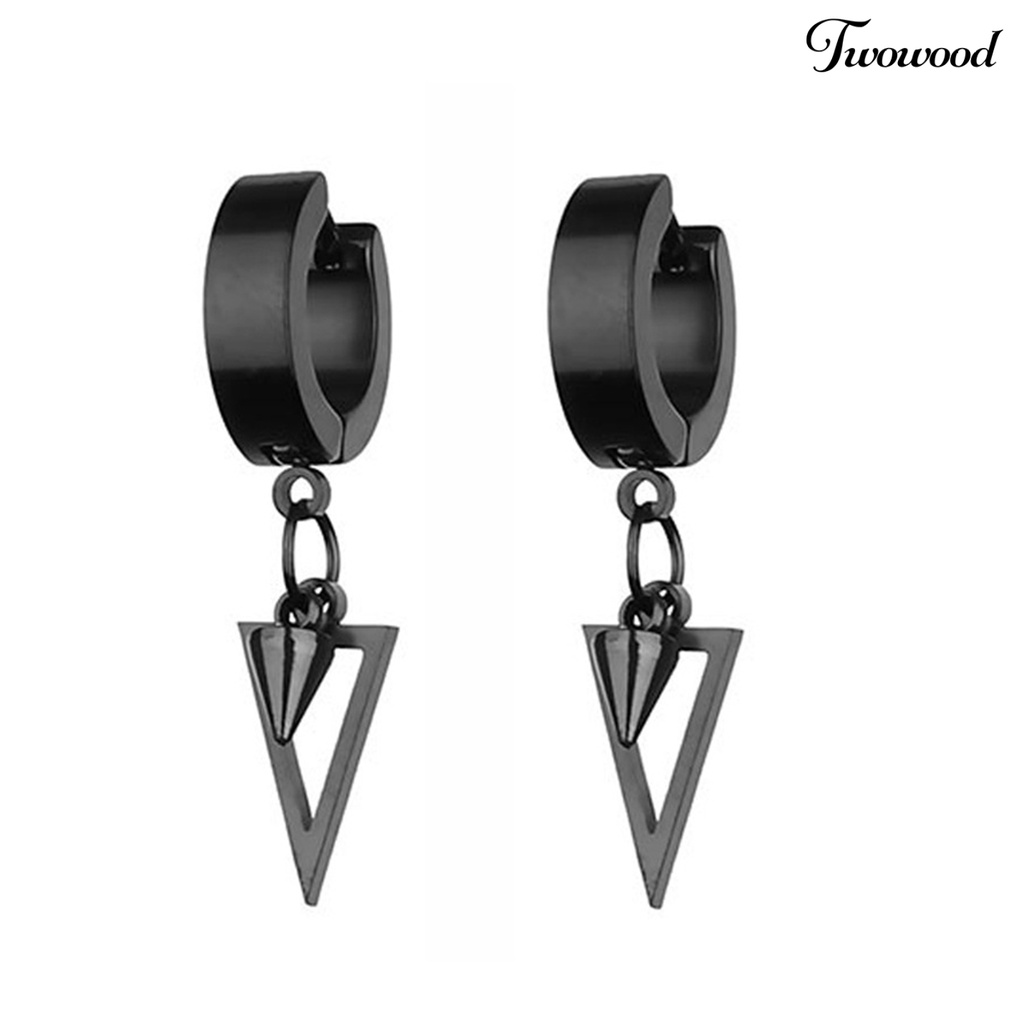 1 Pc Anting Stud Aneka Bentuk Warna Solid Gaya Punk Gothic No Inflammation Untuk Pria