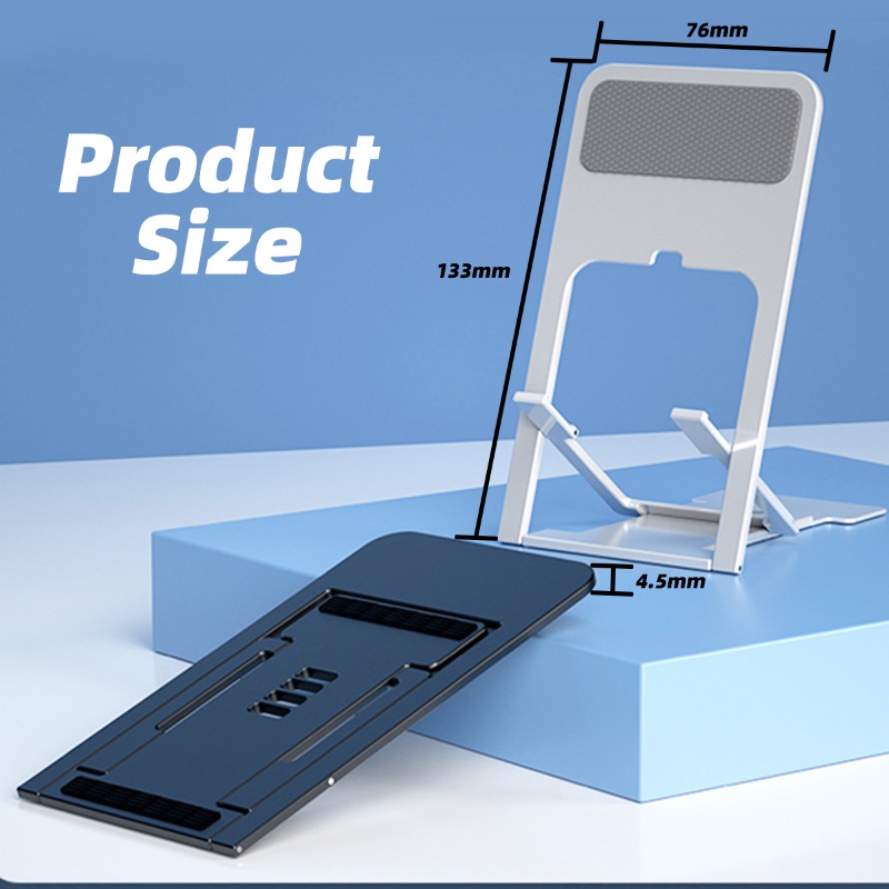 Stand Holder Hp Universal Ultra Tipis Bisa Dilipat / Disesuaikan Bahan Alloy