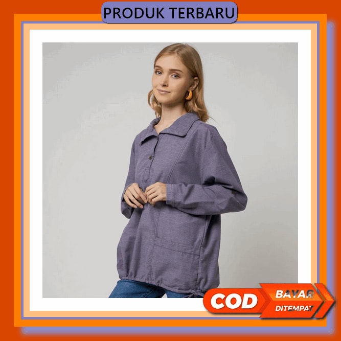 Atasan Tunik Blouse Jeans Terbaru 2022 Kekinian Korea Meldy Maya Inka Top Dawnella Fashion Store Col