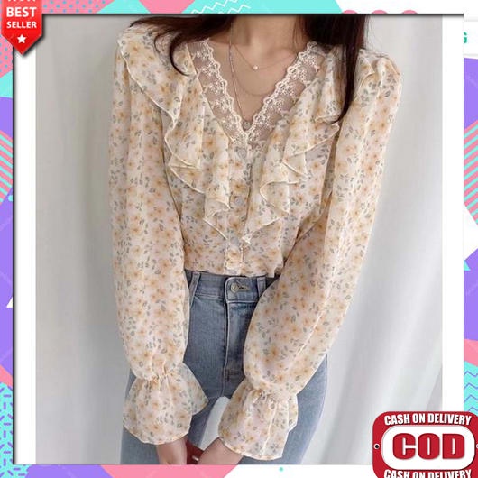 Kemeja Busui Baju Kondangan Ibu-Ibu Atasan Cewek Branded Kmeja Mewah Wanita Blouse Casual Kerja Jumb