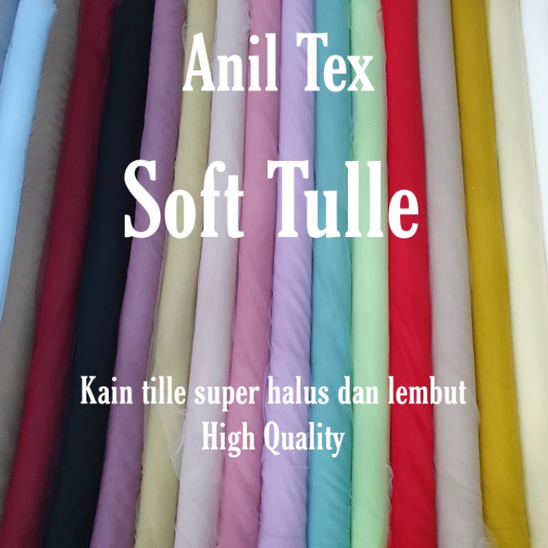 Kain Tile Polos Soft Tulle/Kain Soft Tulle Polos