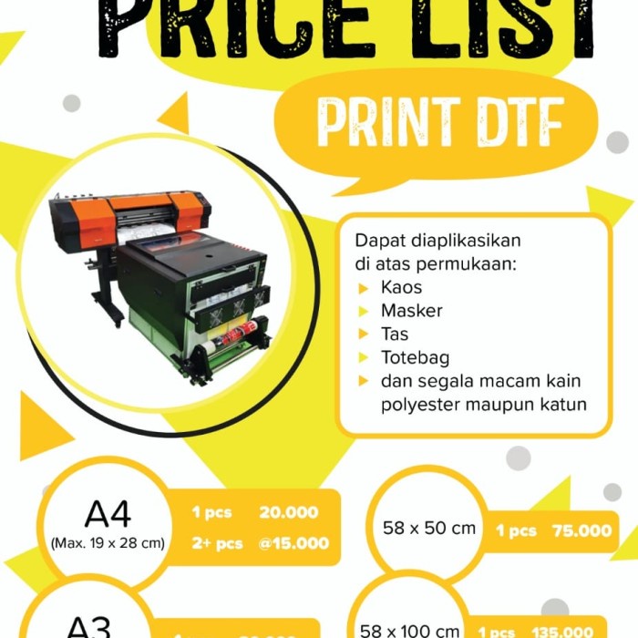 DTF print mesin besar auto