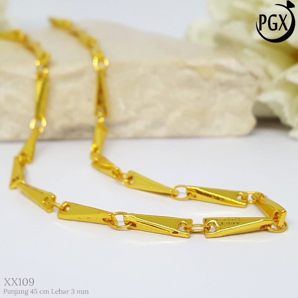 PGX Kalung Pria Wanita Xuping Perhiasan Lapis Emas Aksesoris Fashion Premium - XX109