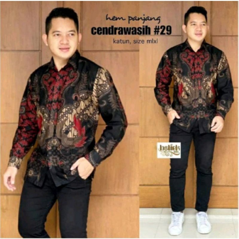 COD - Motif Ayam - Baju Batik Pria Lengan Panjang - Kemeja Batik Pria Panjang - Batik Pria terbaru - Kemeja kantor Terbaru - Batik Pekalongan