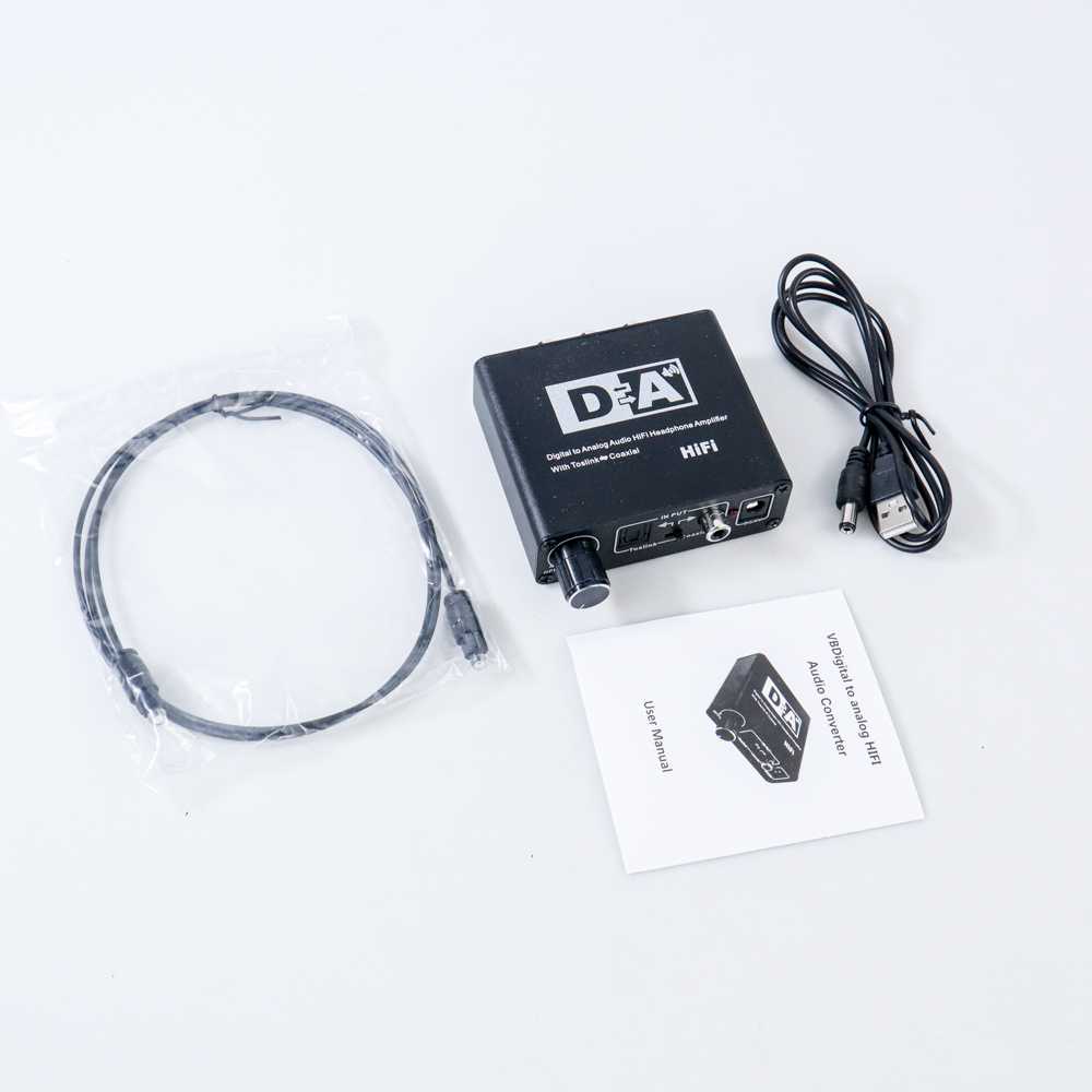 Audio Konverter DAC Coaxial &amp; Toslink ke 3.5mm AUX RCA