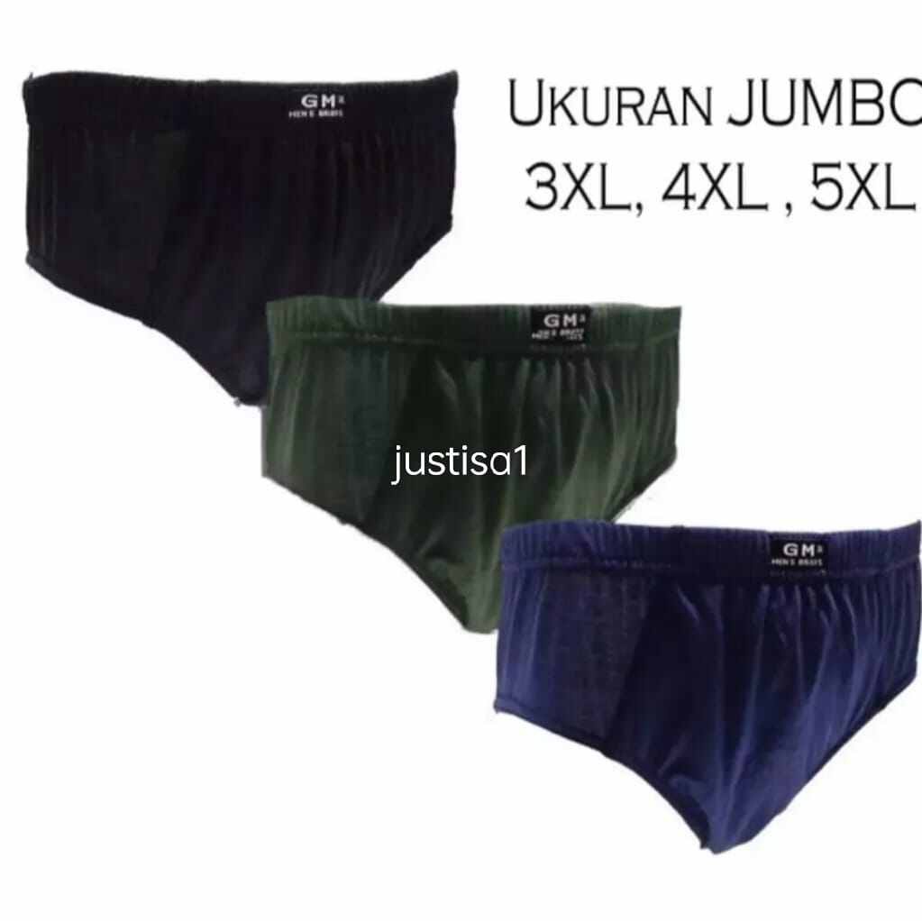 GM..3 PCS CELANA DALAM PRIA SEMPAK PRIA SUPER JUMBO CD EXTRA LARGE 3L 4L 5L