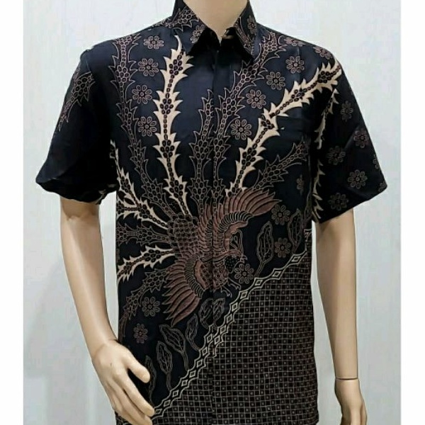 Kemeja Pria Batik Big Size XXL XXXL Baju Hem Pria Jumbo Batik Lengan Pendek Ukuran Besar Seragam EL