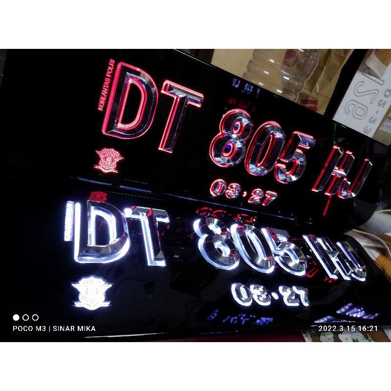 Plat timbul / grafir 3D crome timbul / plat nomor led huruf timbul