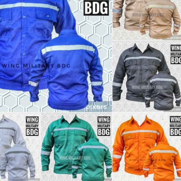 Kemeja Kerja Proyek Safety Scotlight Wearpack Atasan - Putih, M