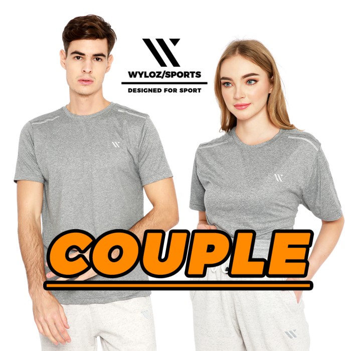 BAJU KAOS OLAHRAGA COUPLE DRY FIT LARI GYM RUNNING SEPEDA WYLOZ SPORT